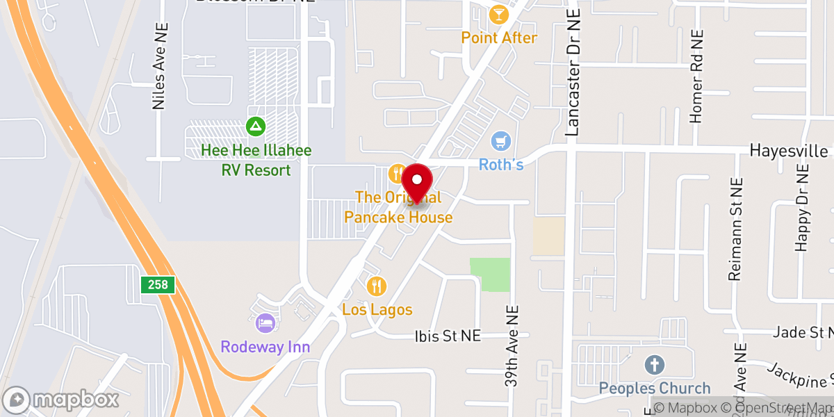 Map showing location of Newsong Church of God of Prophecy