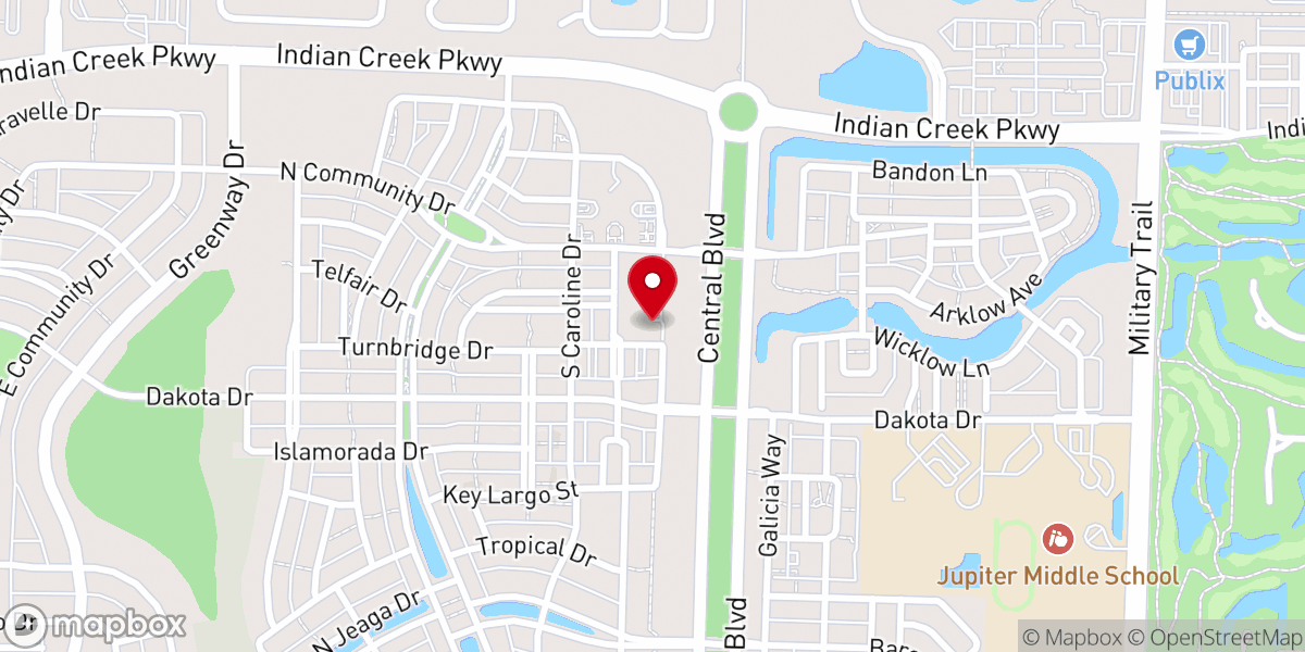 Map showing location of Renewal Church