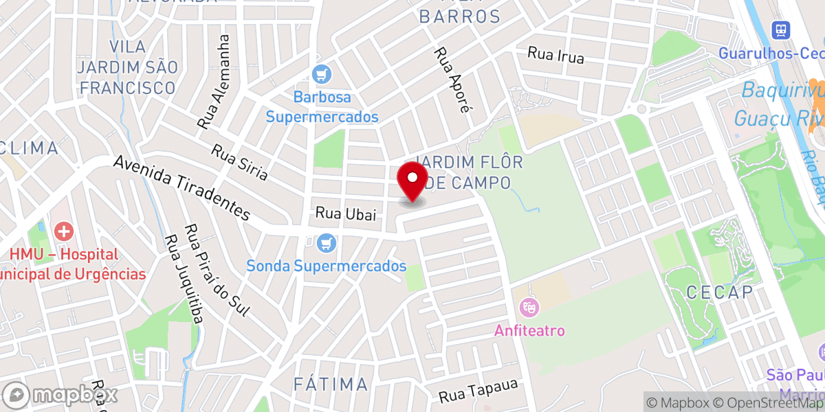 Map showing location of Igreja Batista de Vila Barros