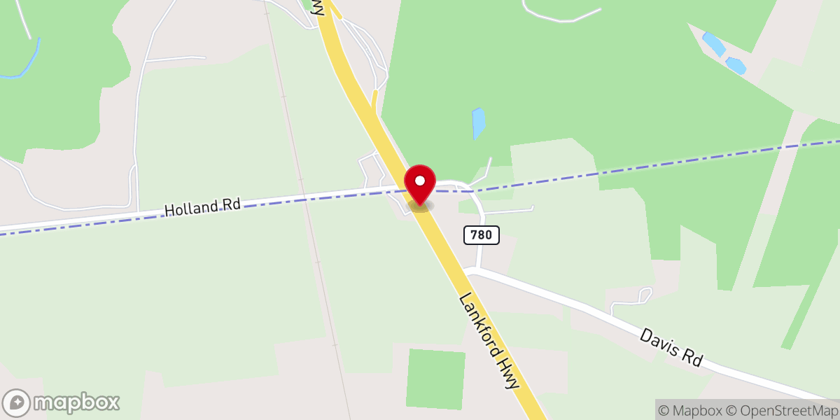 Map showing location of Virginia Welcome Sign