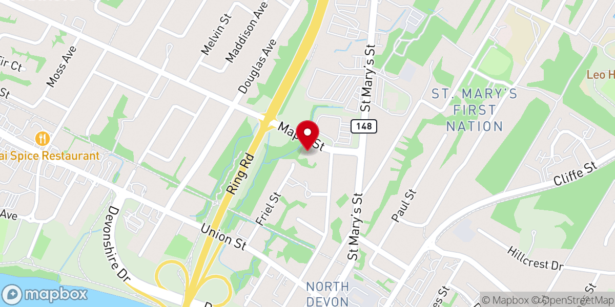 Map showing location of Evangel Assembly