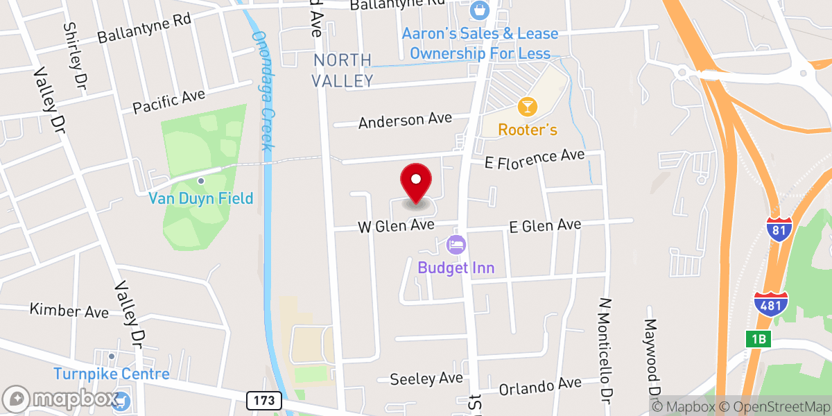 Map showing location of Upstate NY Synod