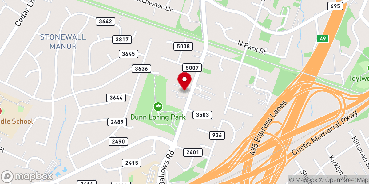 Map showing location of The Orchard Church