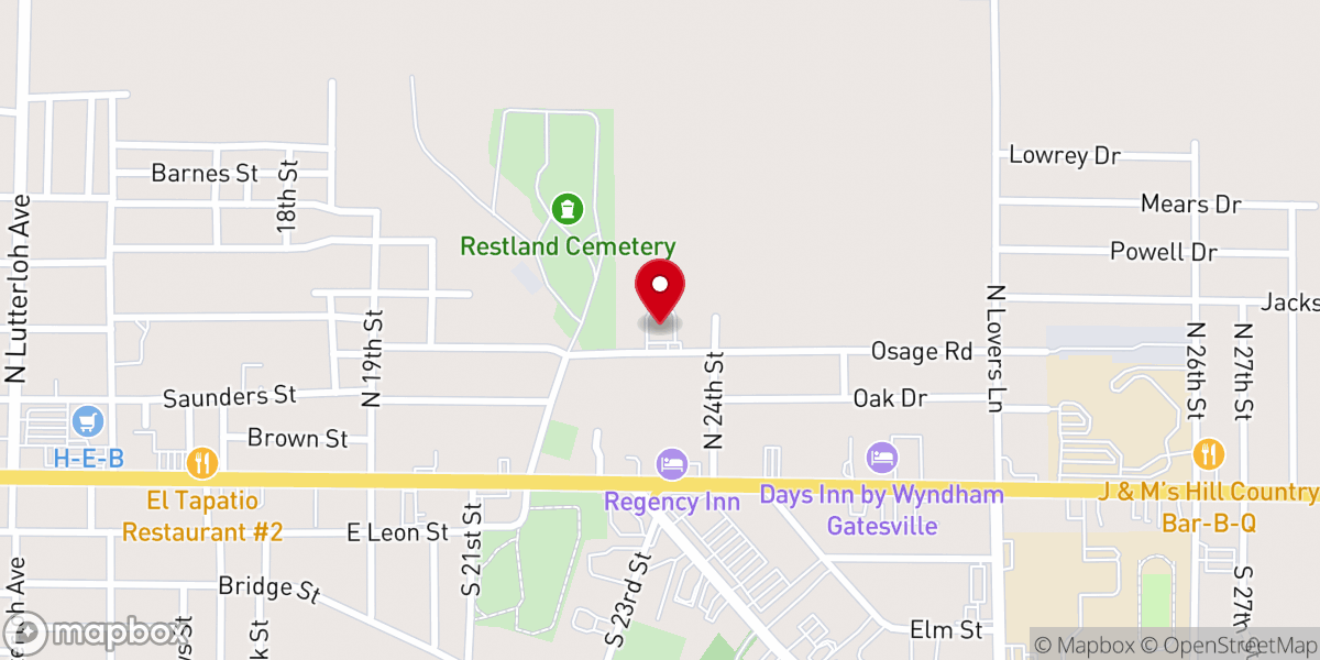 Map showing location of Grace Assembly Christian Church- Administrative & Business Office