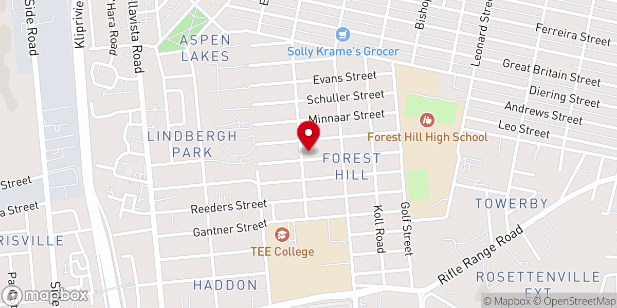 Map showing location of The Apostolic Church International South Africa