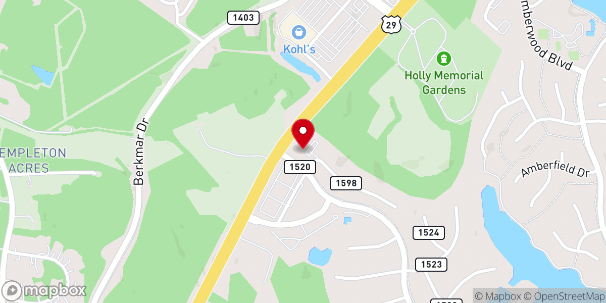 Map showing location of Peace Lutheran Church