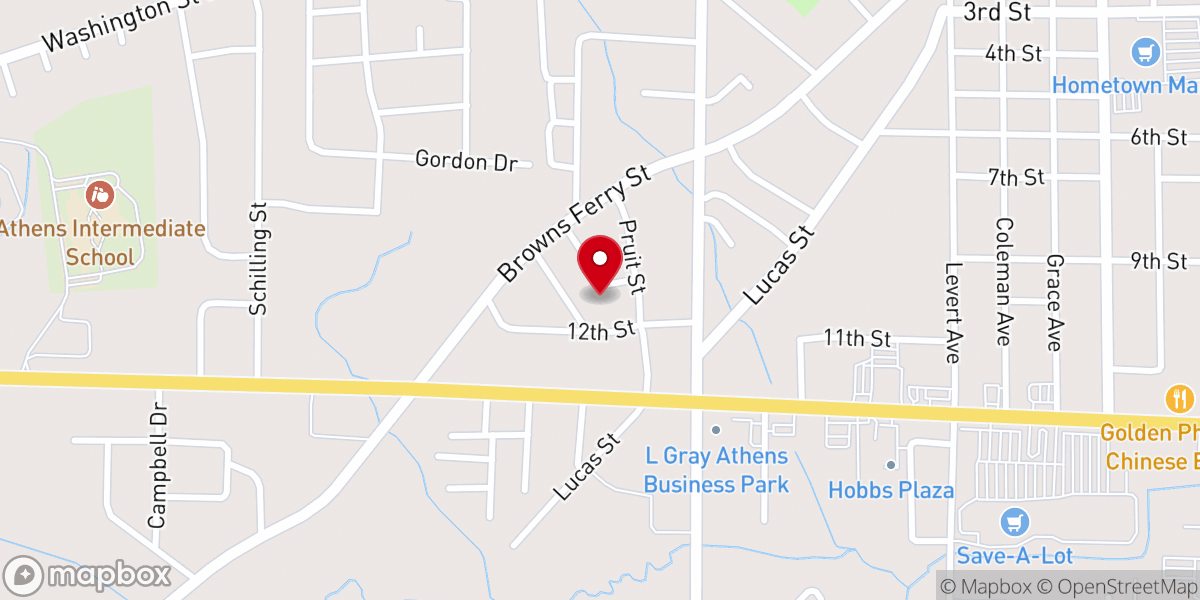 Map showing location of Peace Missionary Baptist Church