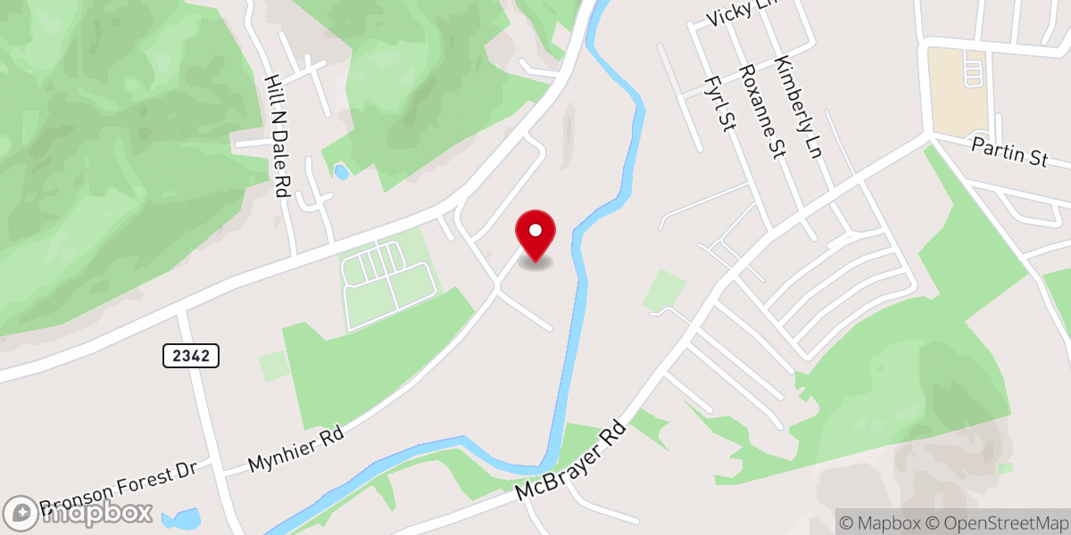 Map showing location of Faith Presbyterian Church