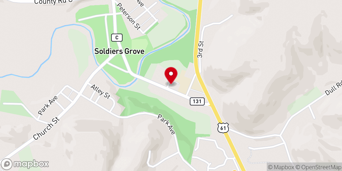 Map showing location of United Methodist Church Parsonage