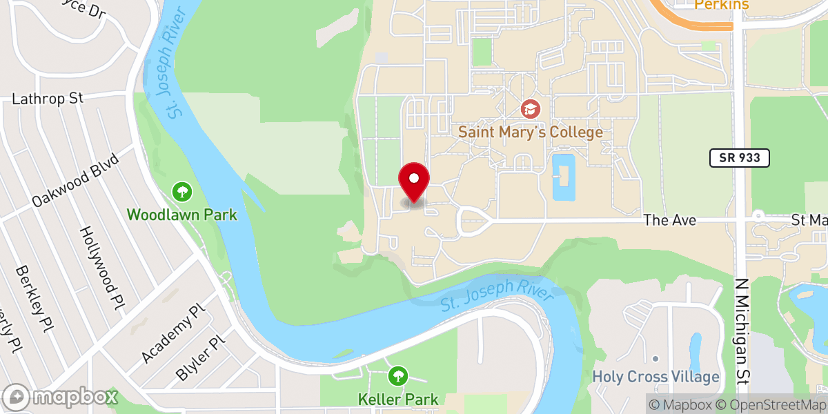 Map showing location of Sisters of the Holy Cross