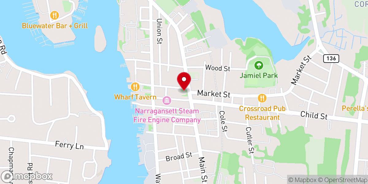 Map showing location of Baptist Church In Warren