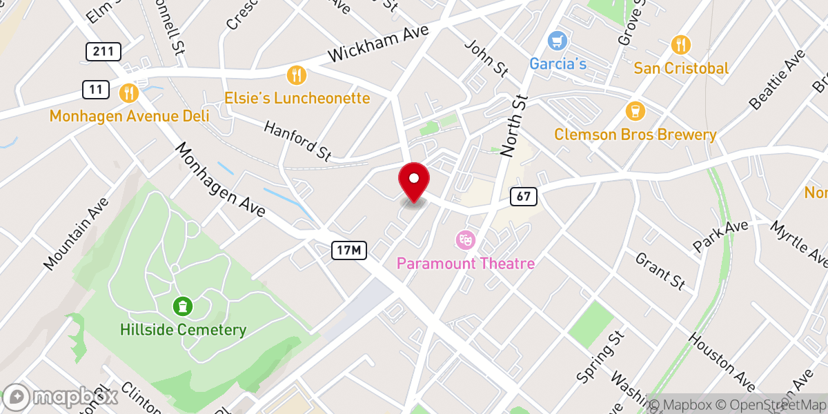 Map showing location of St. Paul's United Methodist Church
