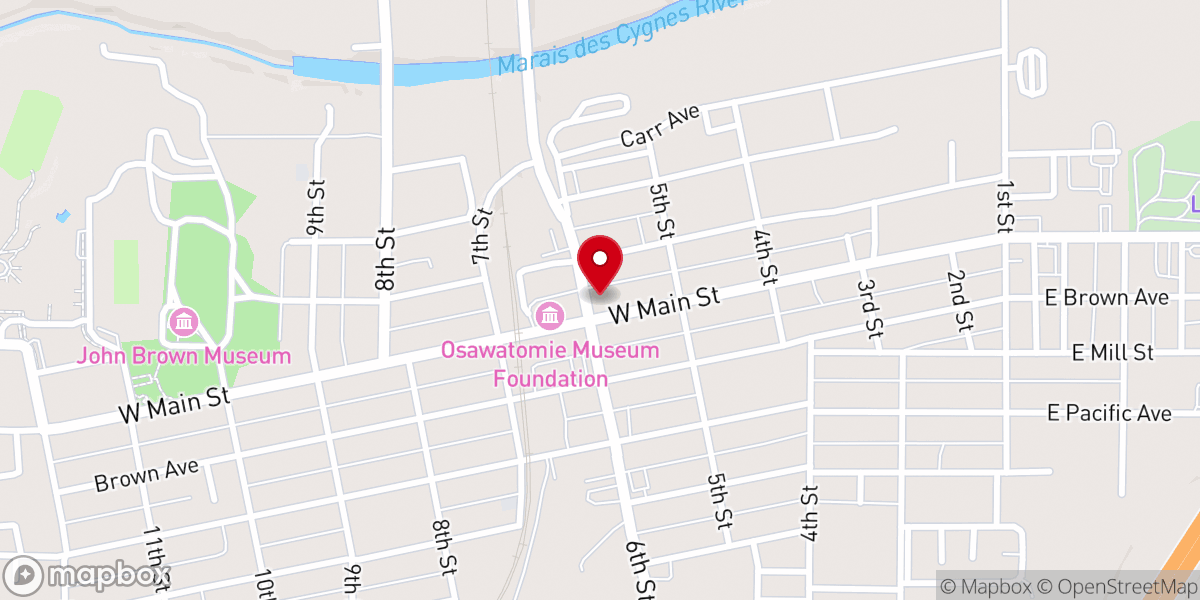 Map showing location of UPS Authorized Shipping Provider