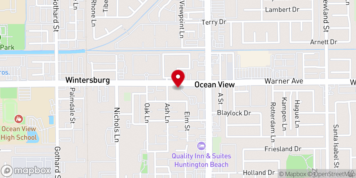 Map showing location of Mariners Church Huntington Beach