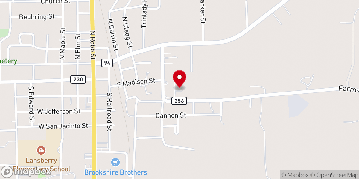 Map showing location of Burning Hope Baptist Church