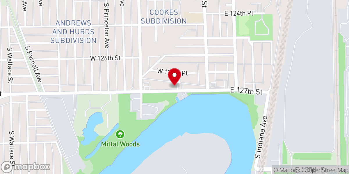Map showing location of Christ Everlasting Missionary Baptist Church
