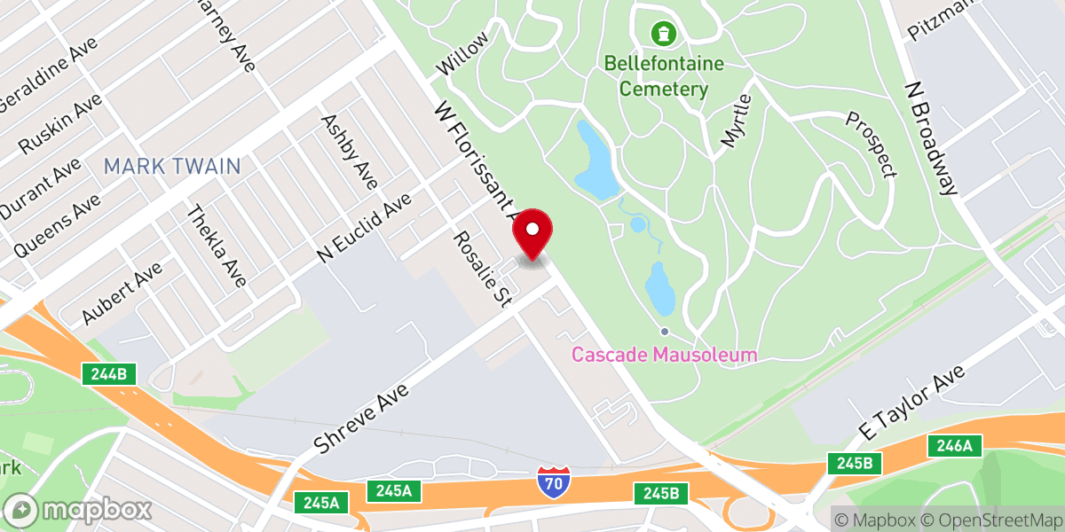 Map showing location of New Sunny Mount Missionary Baptist Church