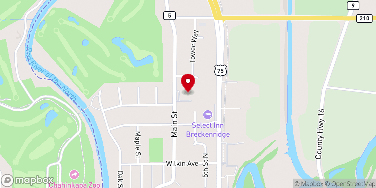Map showing location of United Methodist Church