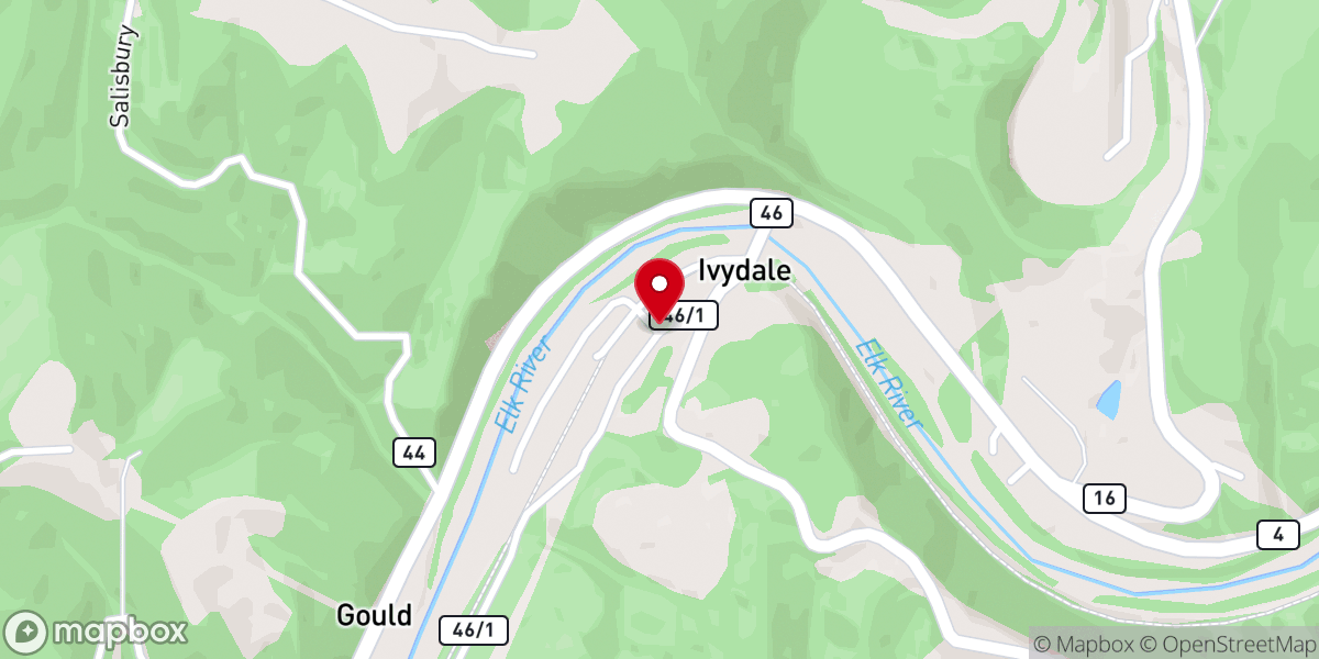 Map showing location of Ivydale M E Church