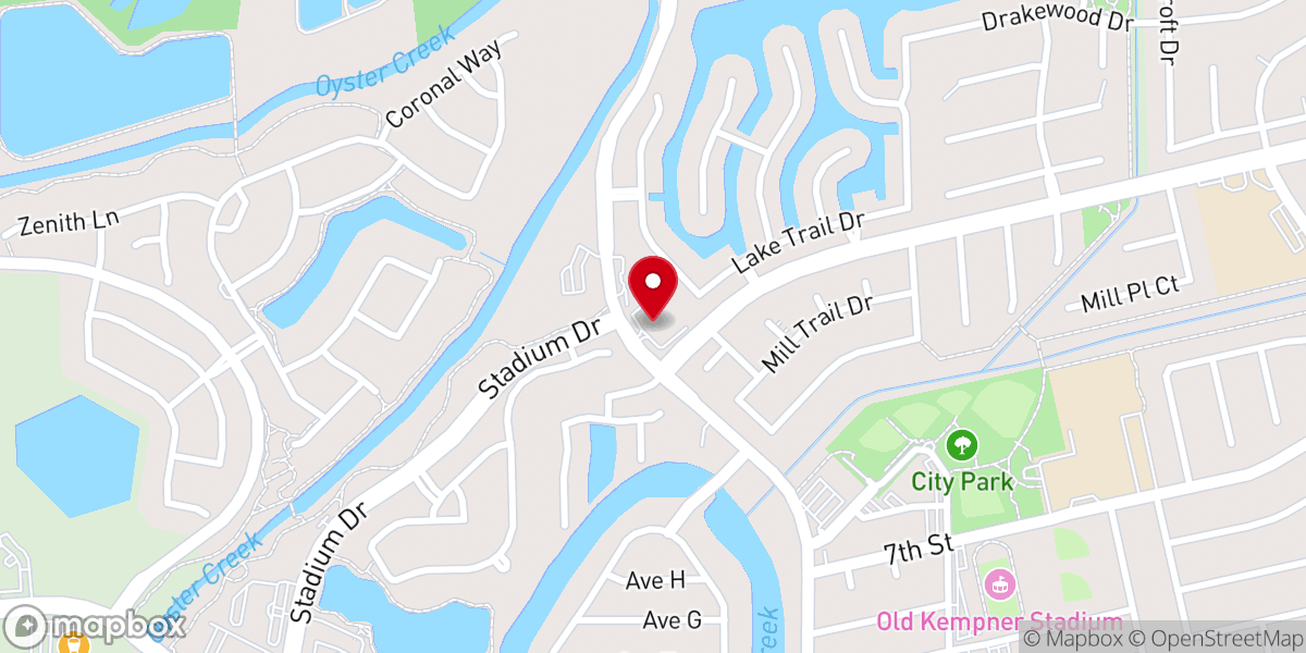 Map showing location of Sugar Land Family Church