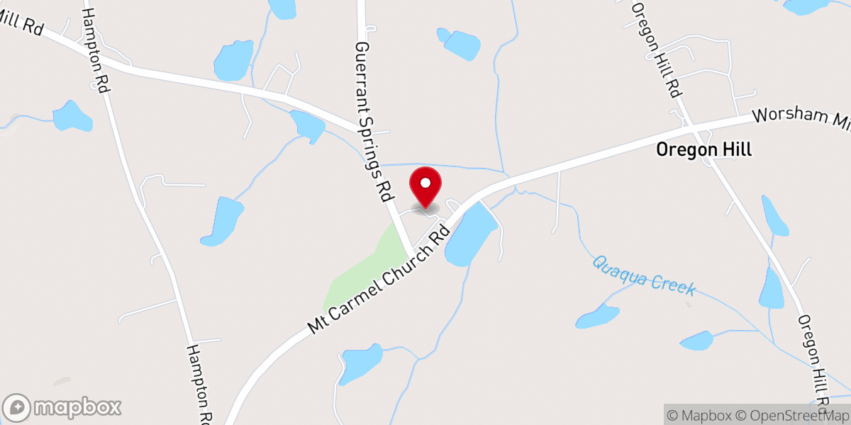 Map showing location of Mt Carmel Church
