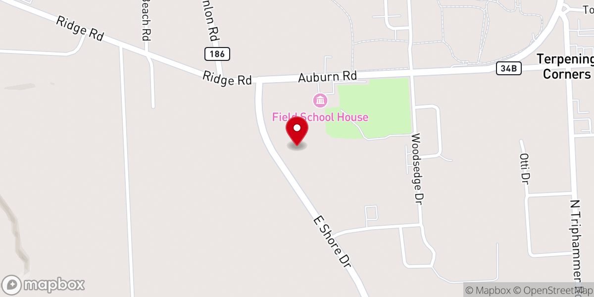 Map showing location of Grace Baptist Church