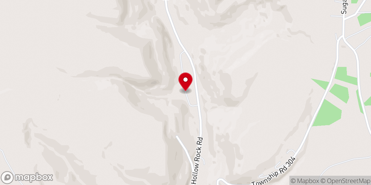 Map showing location of Hollow Rock Campground