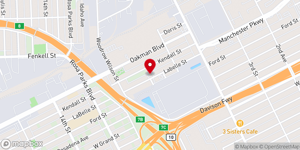 Map showing location of Greater St. Matthew Baptist Church