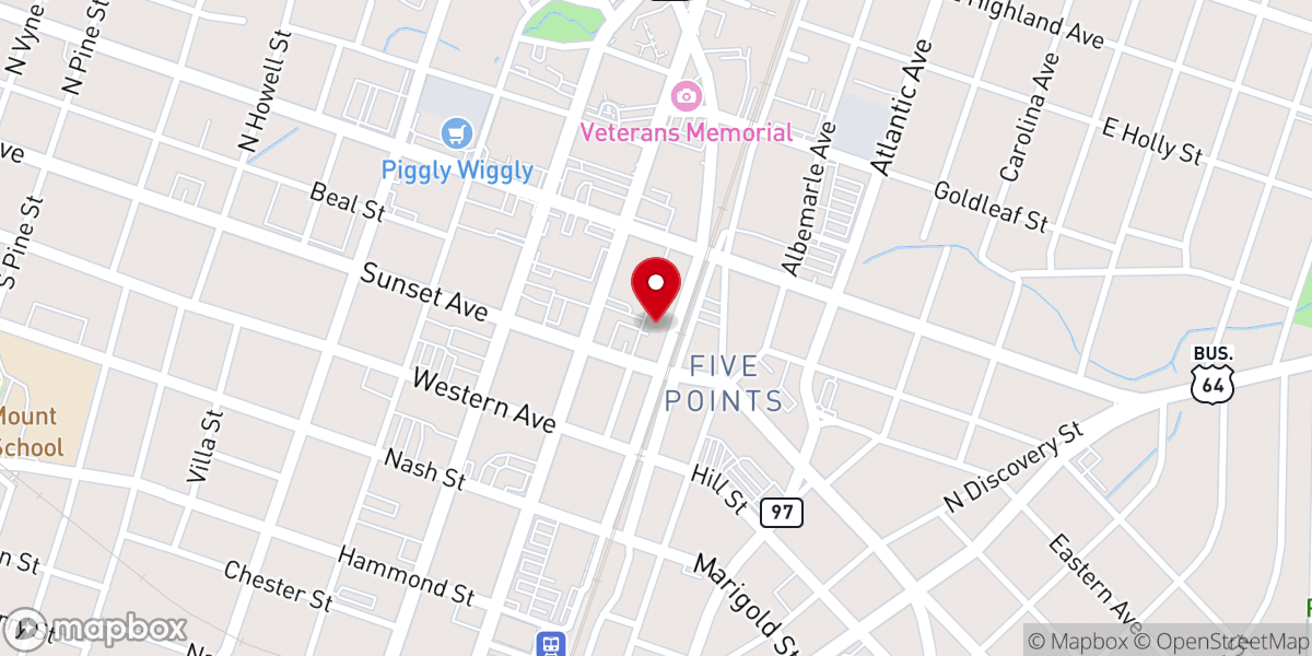 Map showing location of Church On The Rock - Assembly Of God - Food Distribution Center