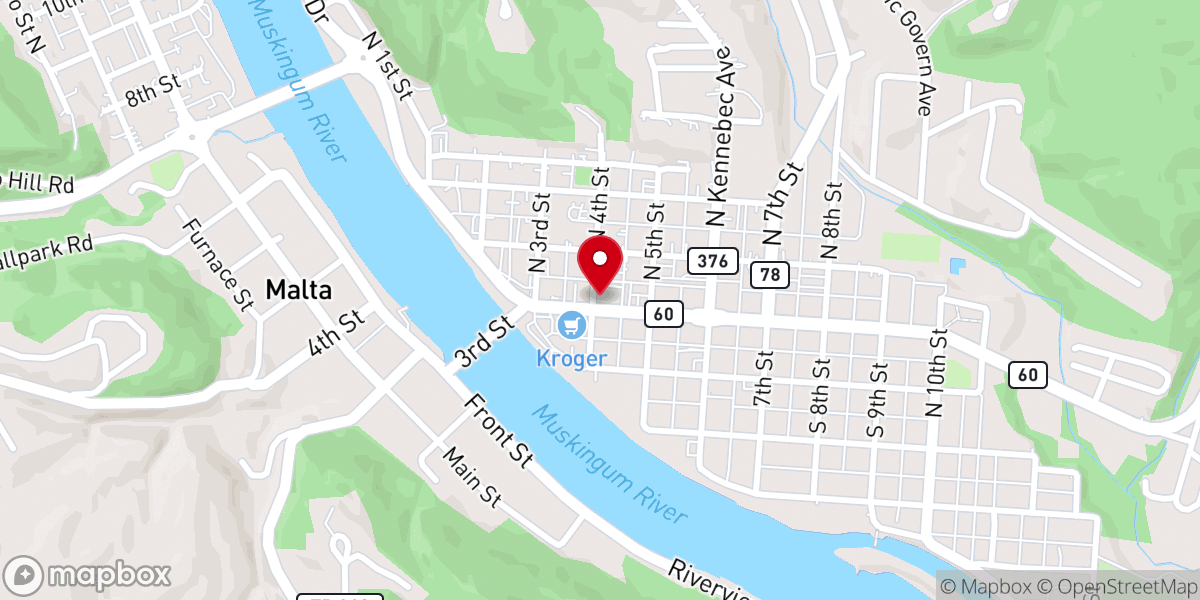 Map showing location of Main Street Church of Christ