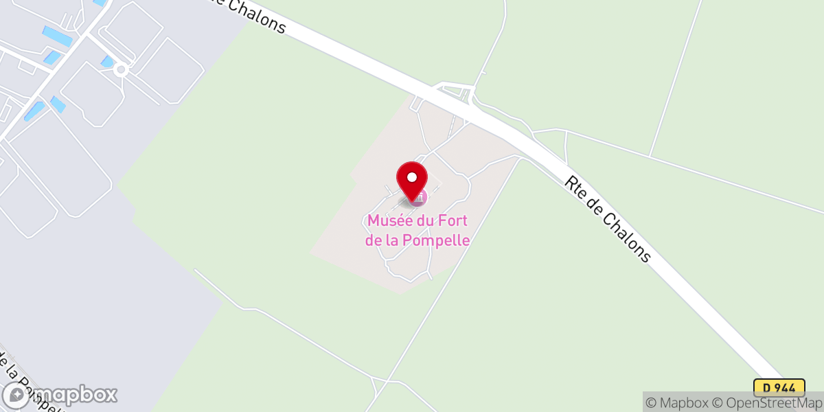 Map showing location of Musée du fort de la Pompelle