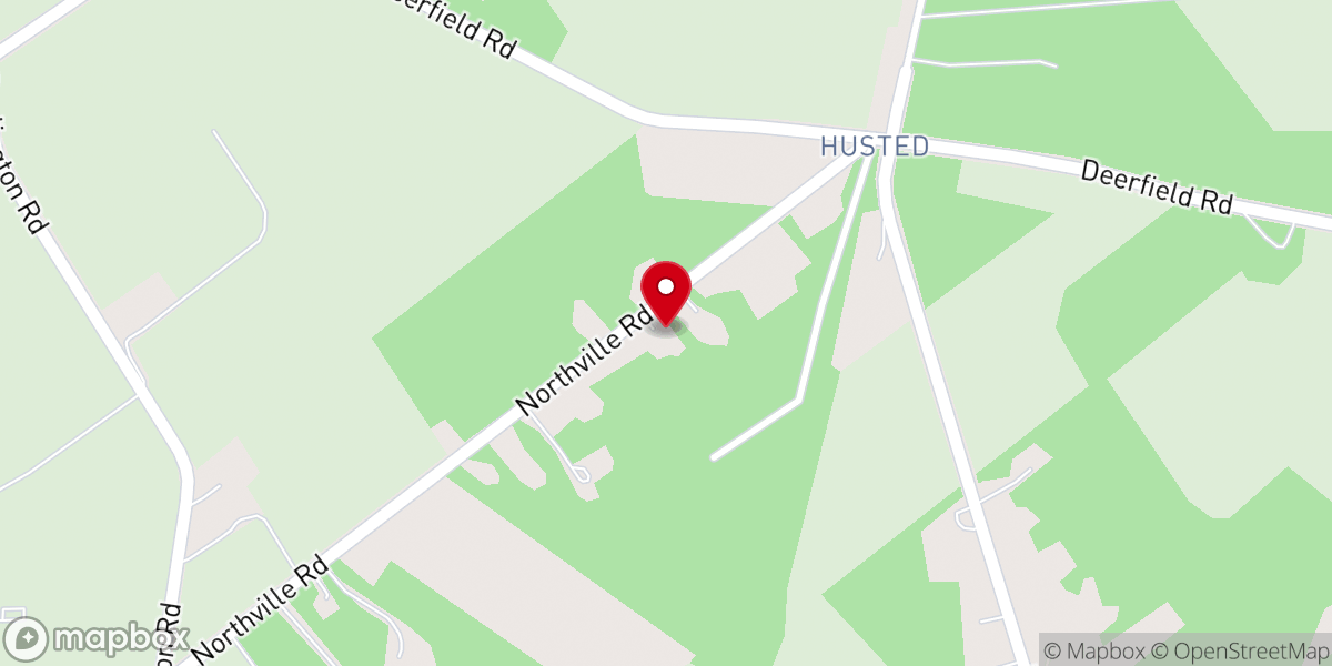 Map showing location of First Baptist Church-Deerfield