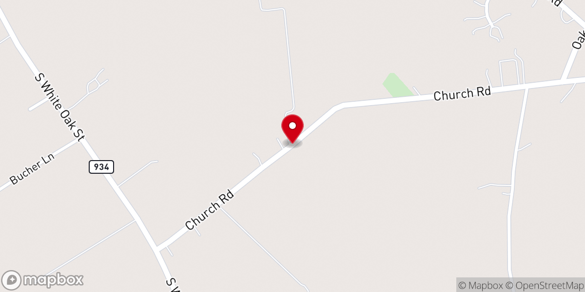 Map showing location of South Annville Church