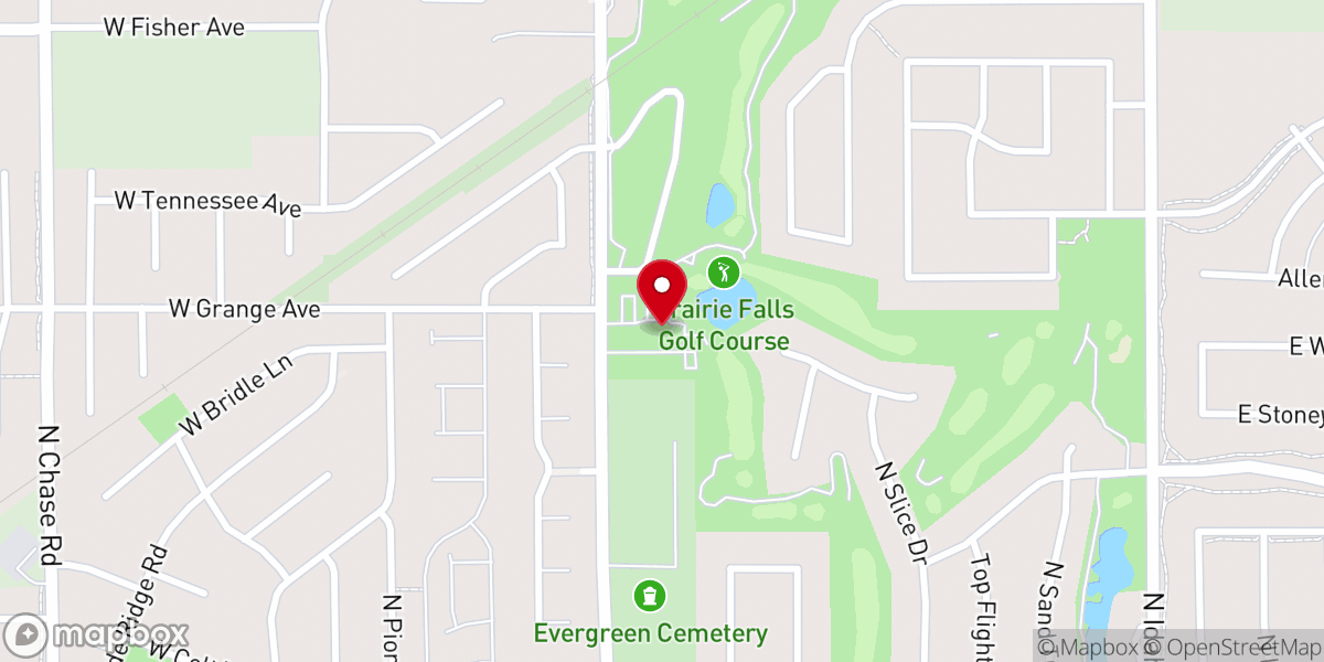 Map showing location of The Club at Prairie Falls