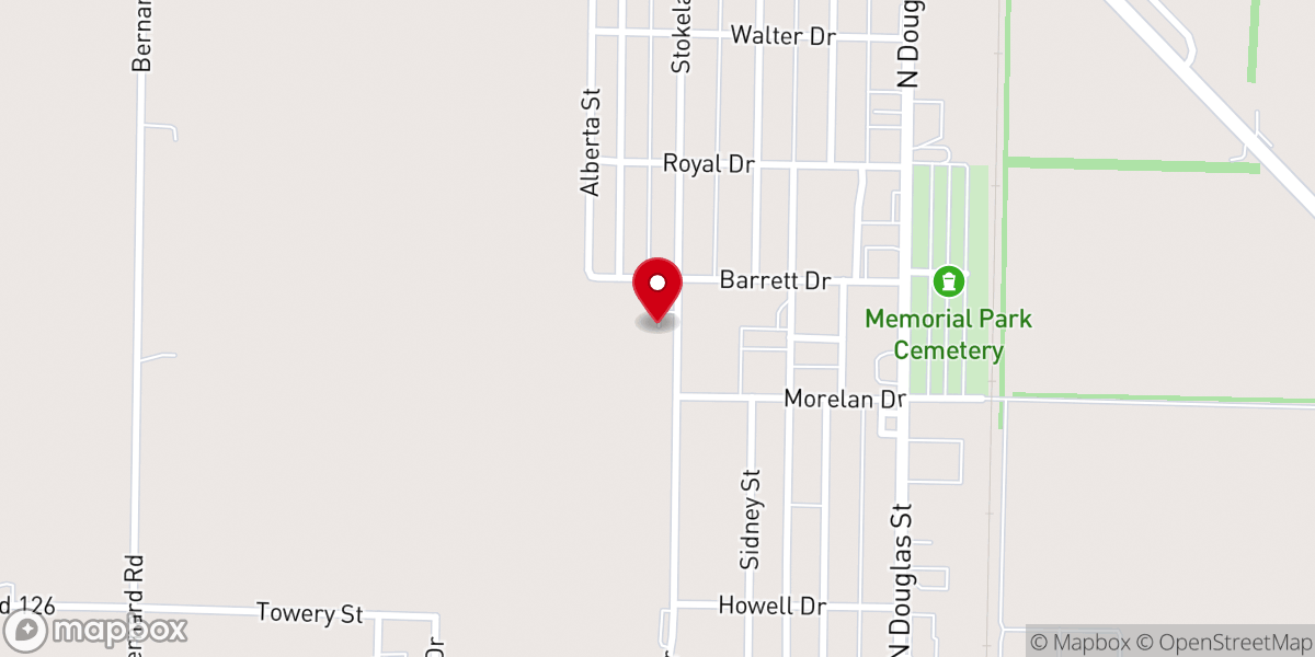 Map showing location of Stokelan Drive Christian Church