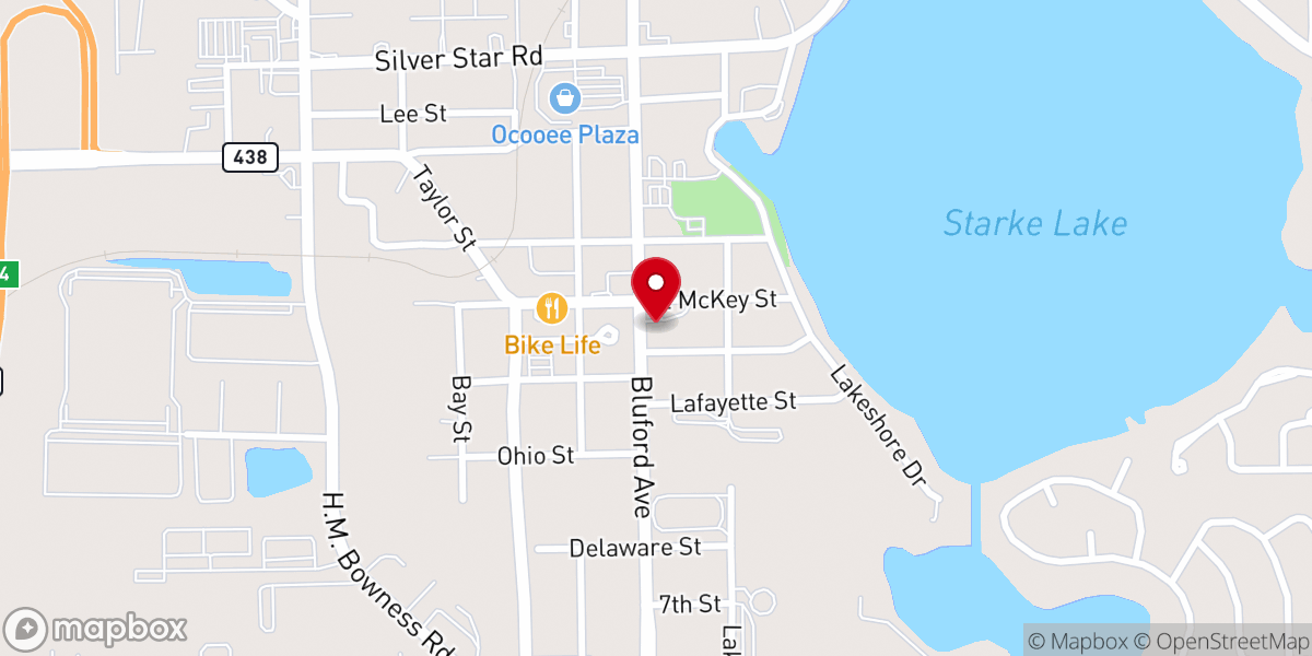 Map showing location of Church of Christ