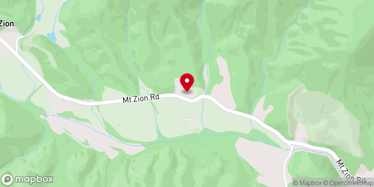 Map showing location of Mount Zion Baptist Church