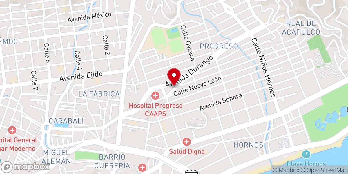 Map showing location of Parroquia San Cristobal