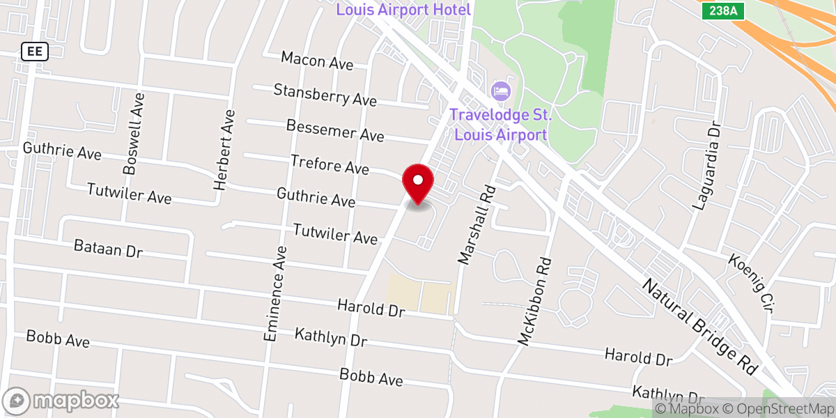 Map showing location of Hope Church