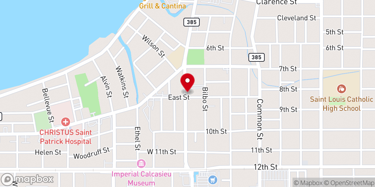 Map showing location of Living Word Christian Center