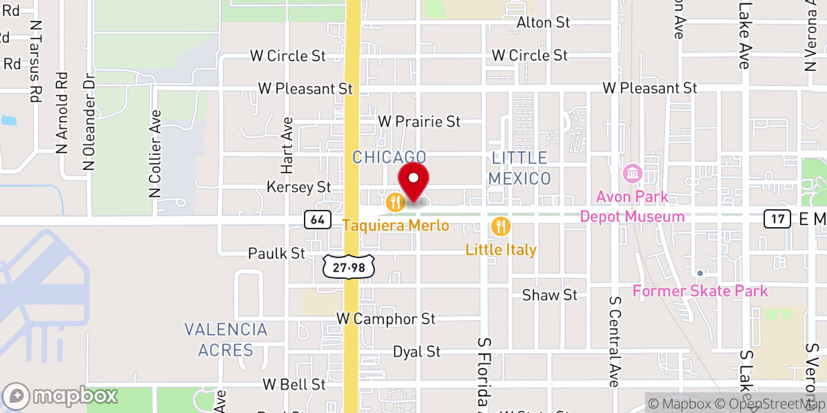 Map showing location of Iglesia De Dios Mi Refugio y Torre Fuerte