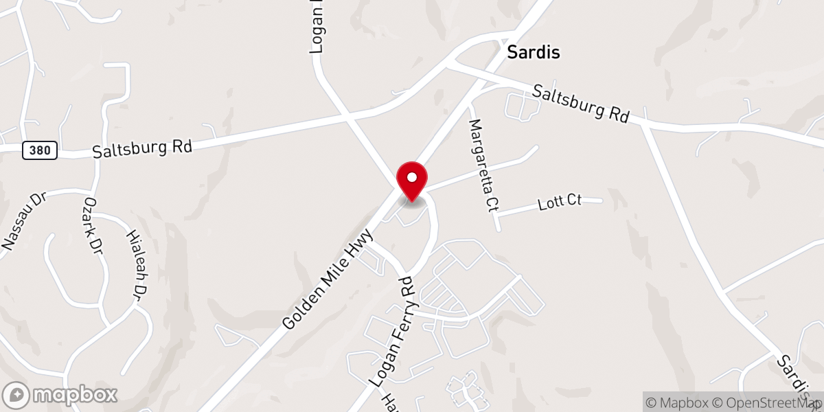 Map showing location of Christ's Lutheran Church