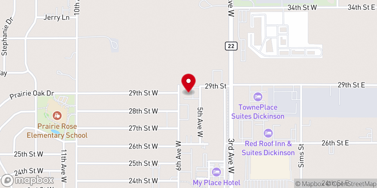 Map showing location of Hope Christian Academy