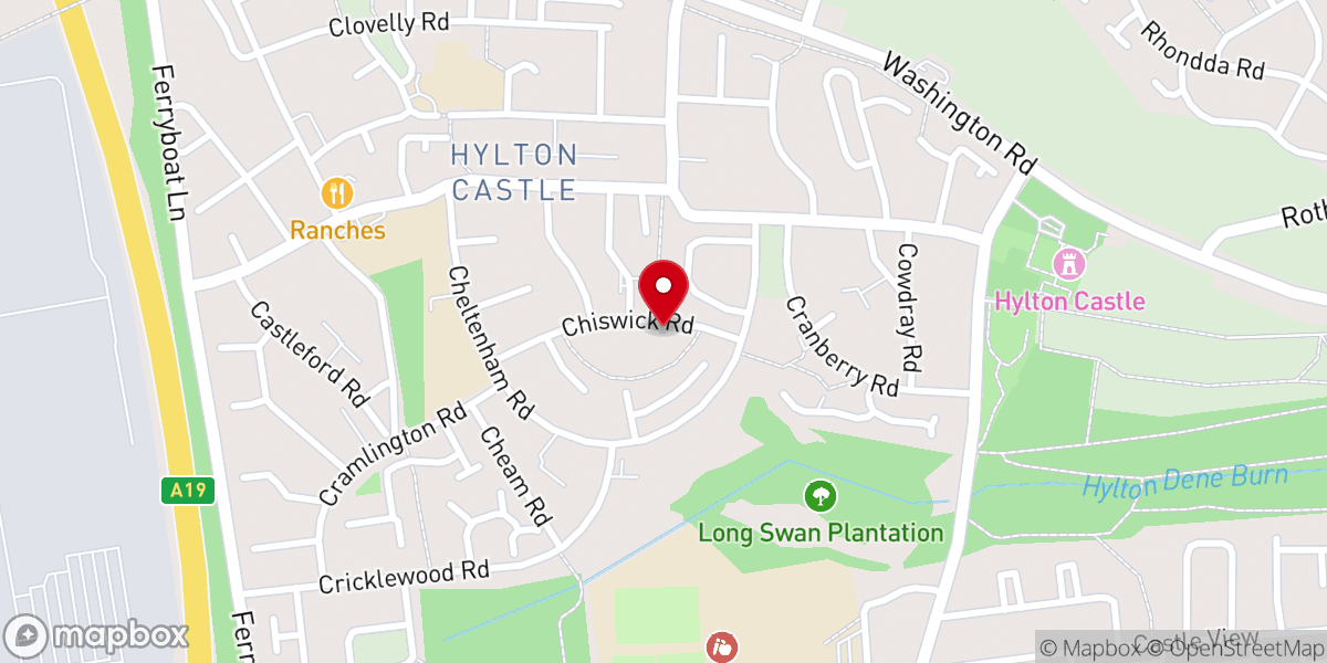 Map showing location of Sacred Heart & St John Bosco R C Church