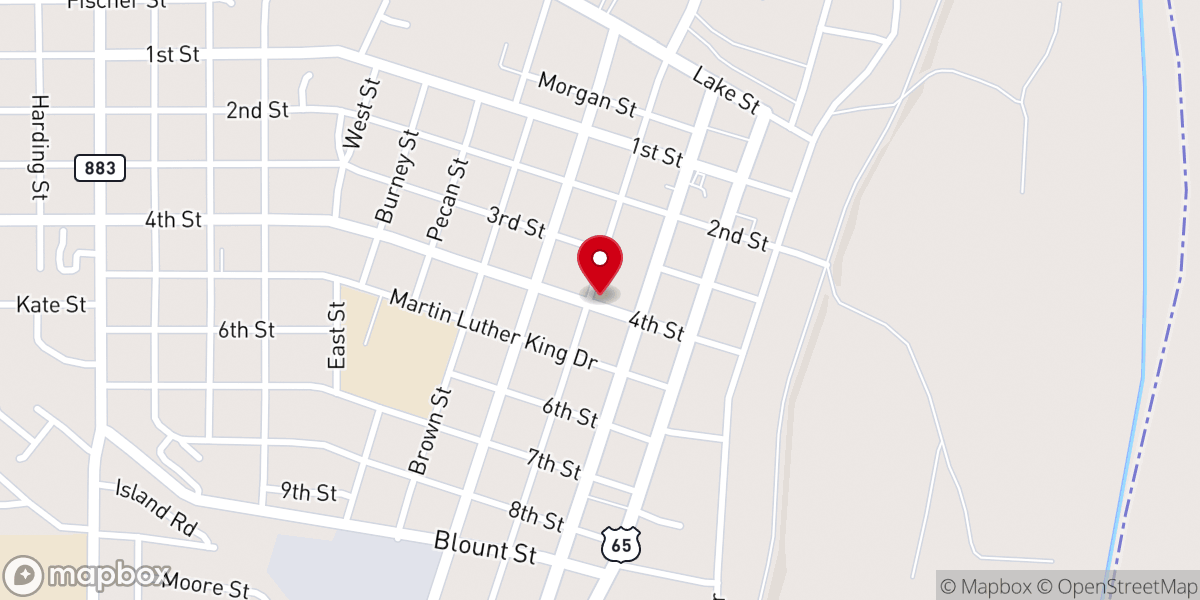 Map showing location of Saint Peter United Methodist Church