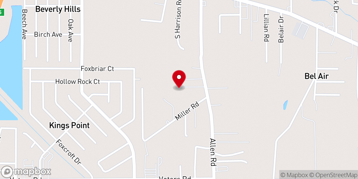 Map showing location of Community Church - Slidell