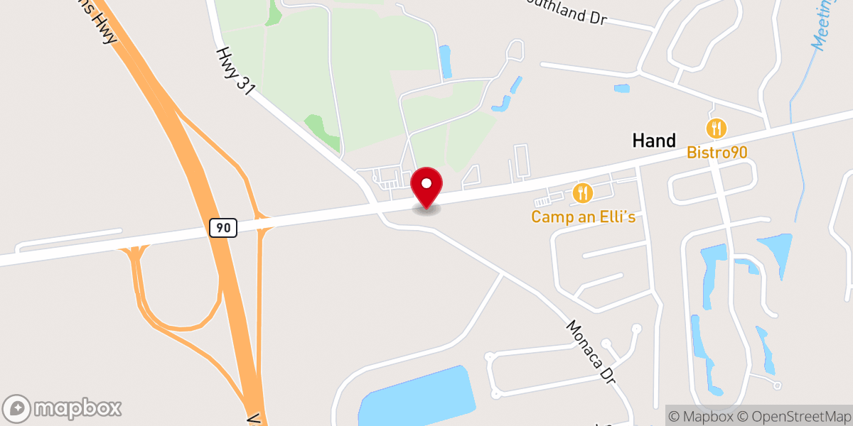 Map showing location of United Baptist Church