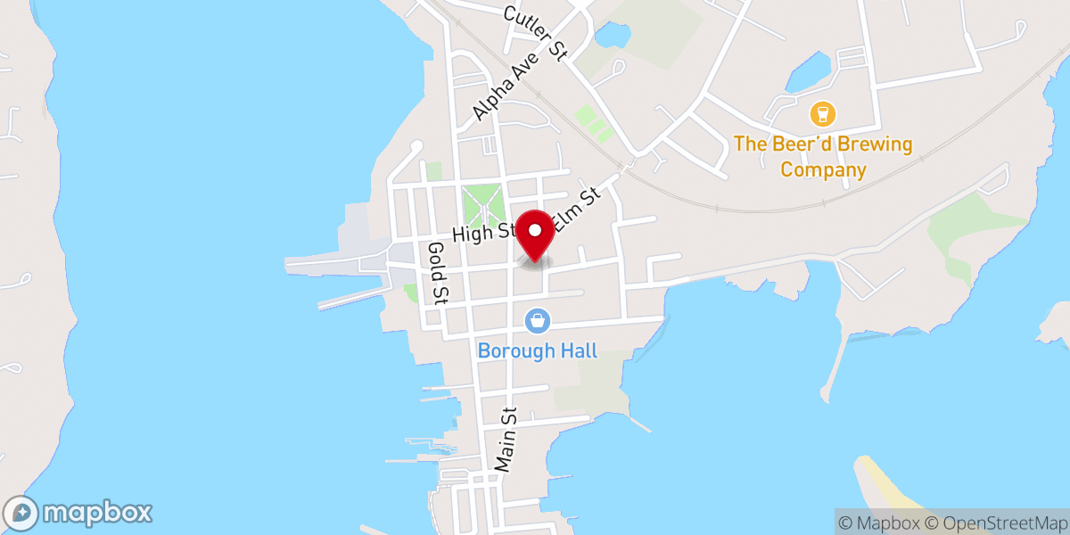 Map showing location of United Church of Stonington