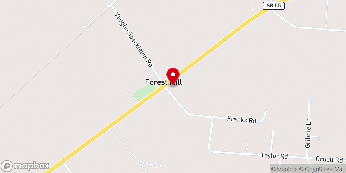 Map showing location of Forest Mill United Methodist Church