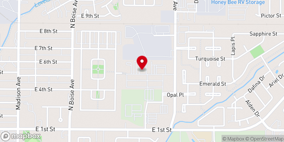 Map showing location of Valley Christian Church